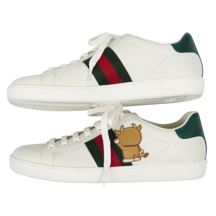 GUCCI Ace Web Patch Low-Cut Leather Doraemon Collaboration Ace Sneakers Shelly