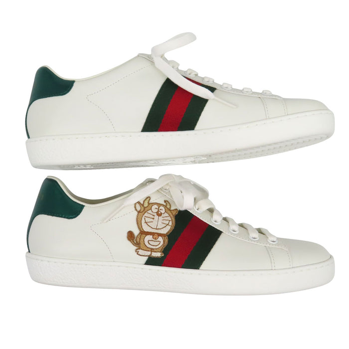 GUCCI Ace Web Patch Low-Cut Leather Doraemon Collaboration Ace Sneakers Shelly