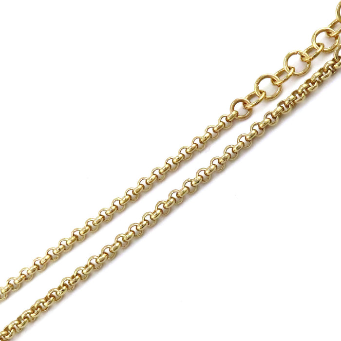 CHANEL  
C26P 26SS COCO CC logo métal couleur or  
Collier motif fleur camélia et logo Coco