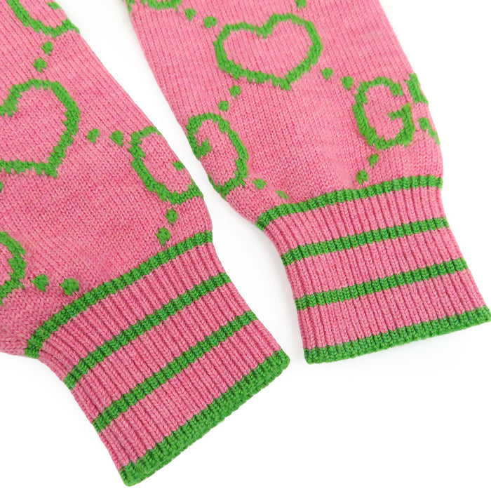 GUCCI  
GG All-Over Pattern Wool Heart  
Children's Heart Logo Knit