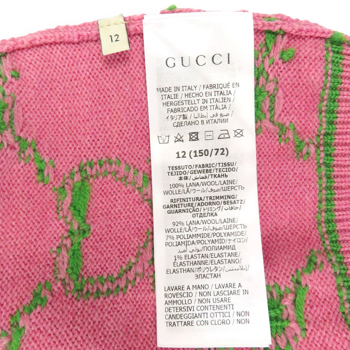GUCCI  
GG All-Over Pattern Wool Heart  
Children's Heart Logo Knit