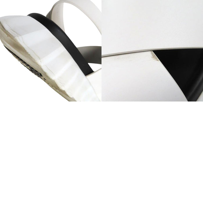 HERMES  
Sandales électriques en cuir avec logo H