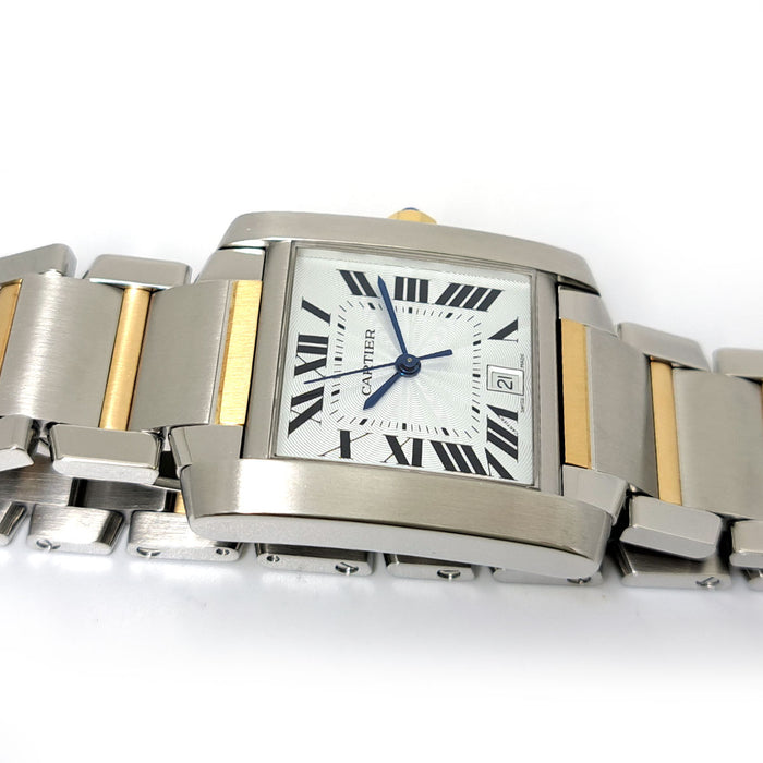 CARTIER 
Tank Française LM révisé 
avec boîte et garantie