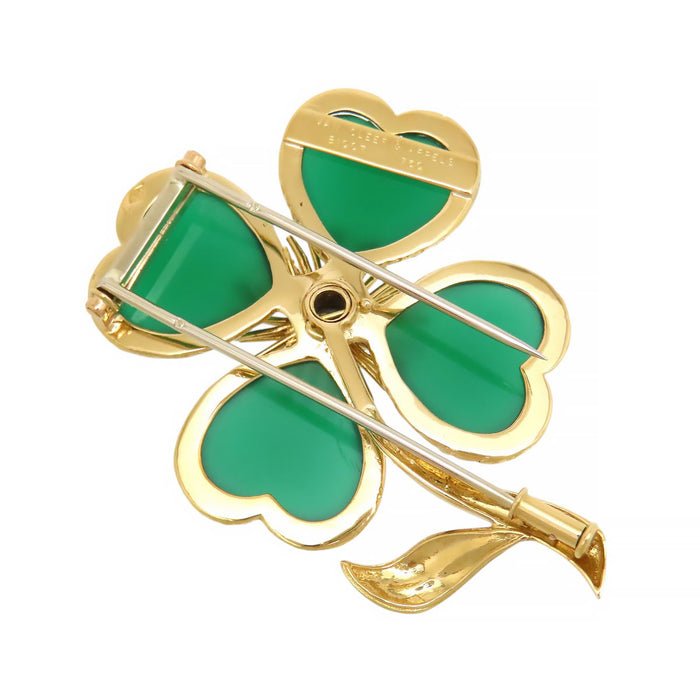 Van Cleef & Arpels  
Chrysoprase Diamond Clover Brooch