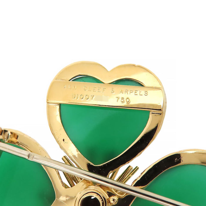 Van Cleef & Arpels  
Chrysoprase Diamond Clover Brooch
