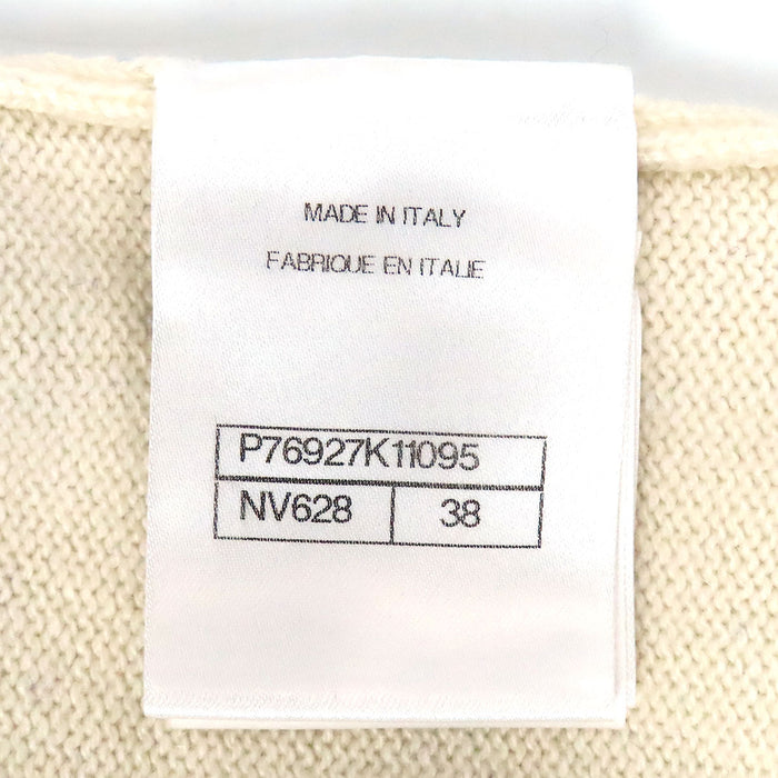 CHANEL 
COCO CC Pullover a righe in cashmere 
Maglione girocollo con logo Coco