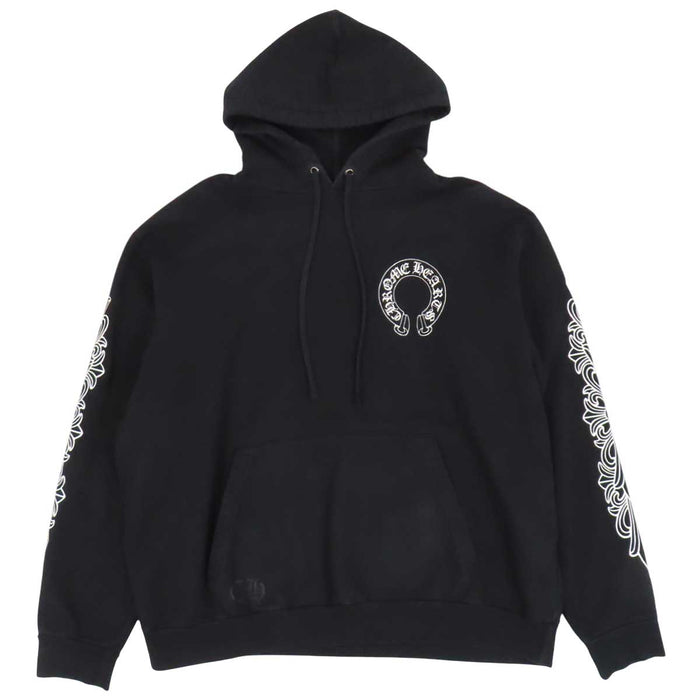 CHROME HEARTS 
CH スウェット コットン 
袖フローラル ホースシュー パーカー