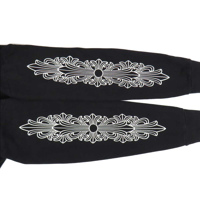 CHROME HEARTS 
CH スウェット コットン 
袖フローラル ホースシュー パーカー