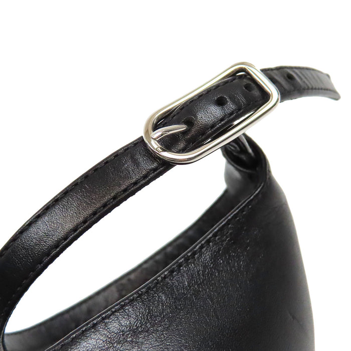 HERMES  
Sandales ouvertes à talon aiguille Joy 70 en cuir avec logo H Ash
