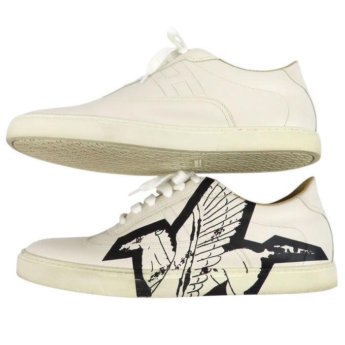 HERMES  
Quicker H logo Baskets basses en cuir  
Quicker Sneakers Pégase