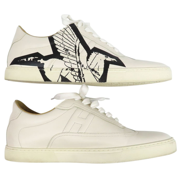 HERMES  
Quicker H logo Baskets basses en cuir  
Quicker Sneakers Pégase