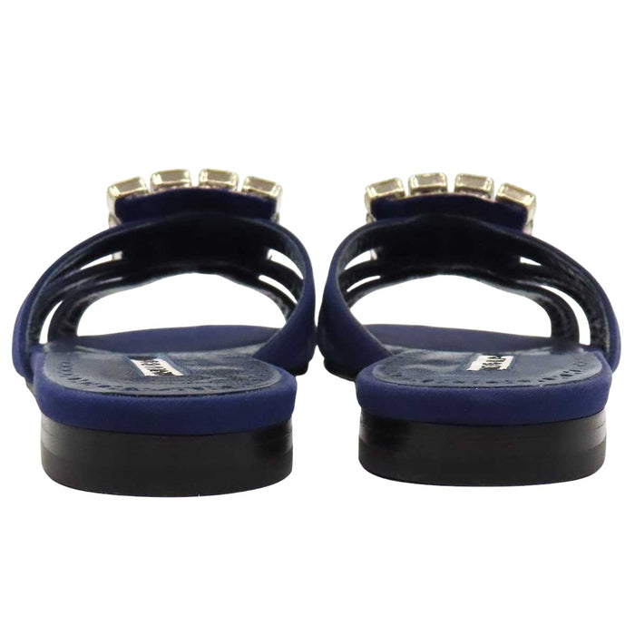 MANOLO BLAHNIK 
ビジュー バックル 
ILUNAFLAT イルナ フラット ミュール