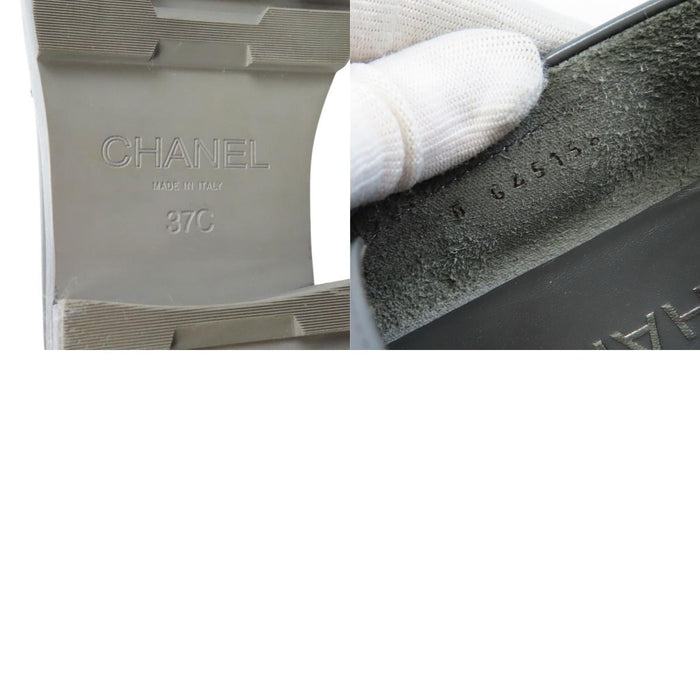 CHANEL  
COCO CC 標誌皮革厚底  
可可標誌樂福鞋