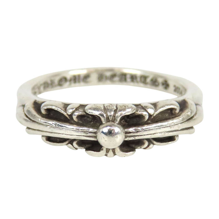 CHROME HEARTS  
嬰兒經典花卉十字戒指 銀色  
嬰兒經典花卉十字戒指