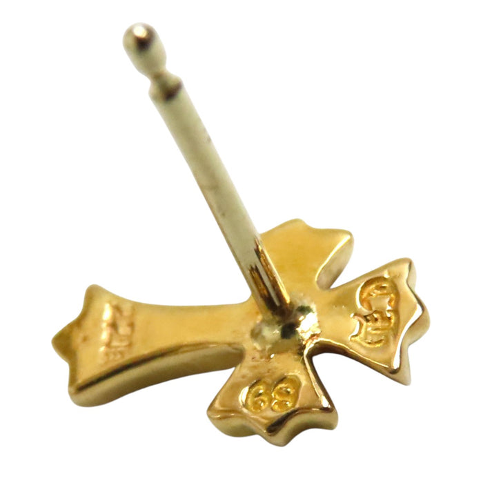 CHROME HEARTS  
CH CRS 2 FAT P DIA 黃金 單耳用  
CH十字 加粗 鑽石 耳釘 22K