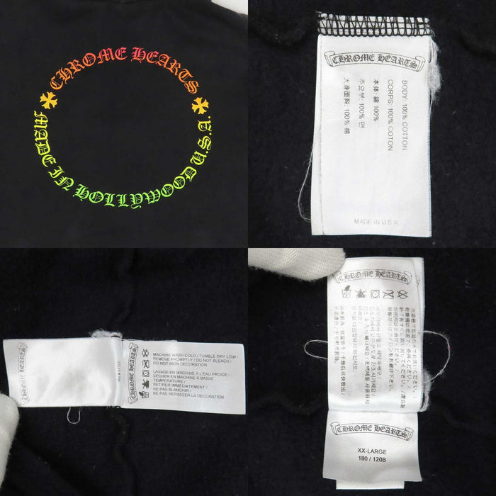 CHROME HEARTS 
CH Back Grad Circle Logo Hoodie ダガー スクロールラベル 
フローラル グラデーション ジップアップ パーカー