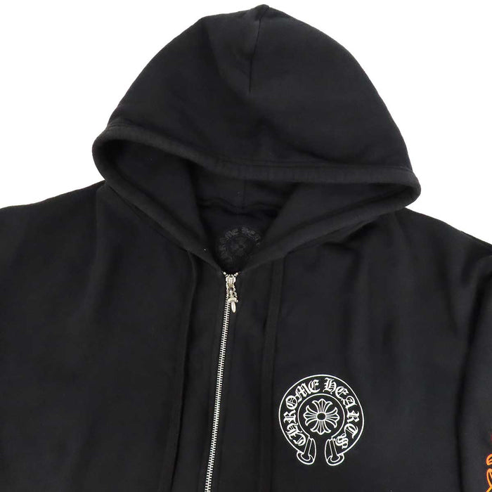 CHROME HEARTS 
CH Back Grad Circle Logo Hoodie ダガー スクロールラベル 
フローラル グラデーション ジップアップ パーカー