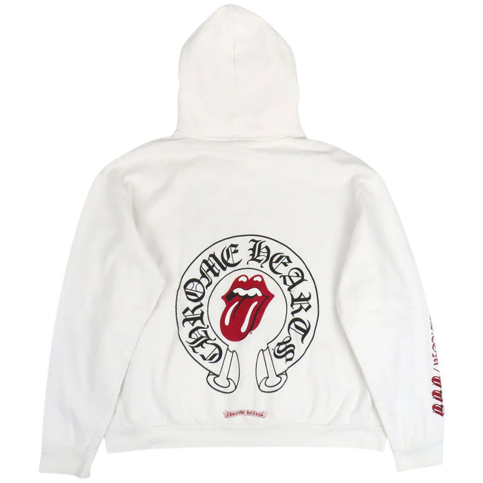 CHROME HEARTS 
CH FERRATURA LOGO LATERALE ROLLING STONES FELPA INTERNA IN COTONE 
STAMPA LIP AND TONGUE FELPA CON CAPPUCCIO