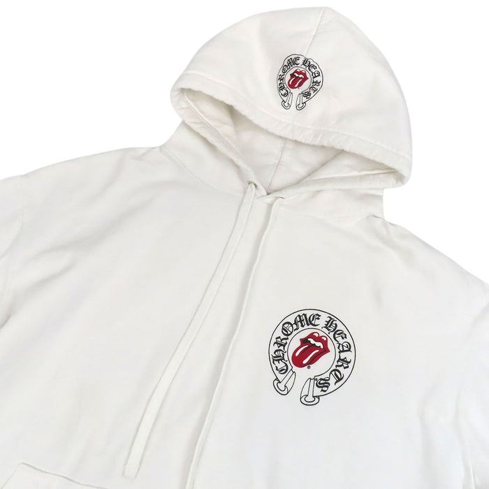 CHROME HEARTS 
CH FERRATURA LOGO LATERALE ROLLING STONES FELPA INTERNA IN COTONE 
STAMPA LIP AND TONGUE FELPA CON CAPPUCCIO