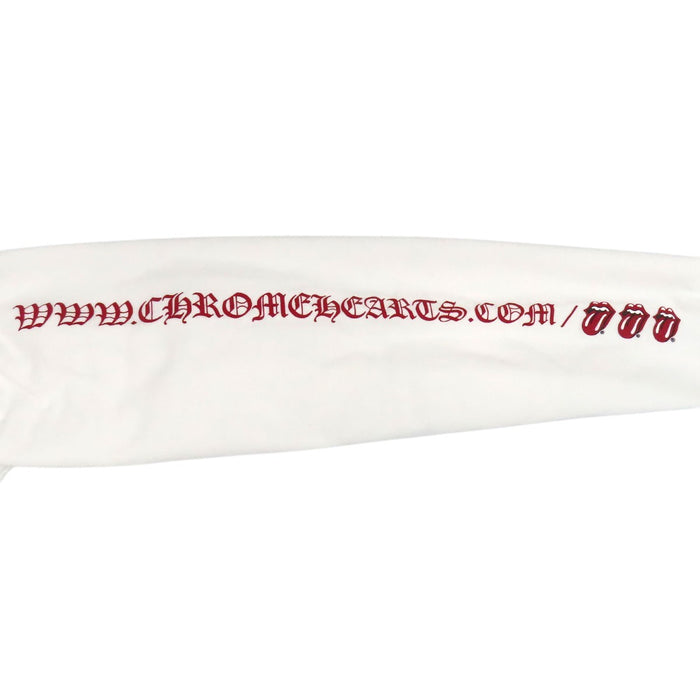 CHROME HEARTS  
CH Horseshoe Rolling Stones Side Logo Fleece-Lined Cotton  
Lip and Tongue Print Hoodie