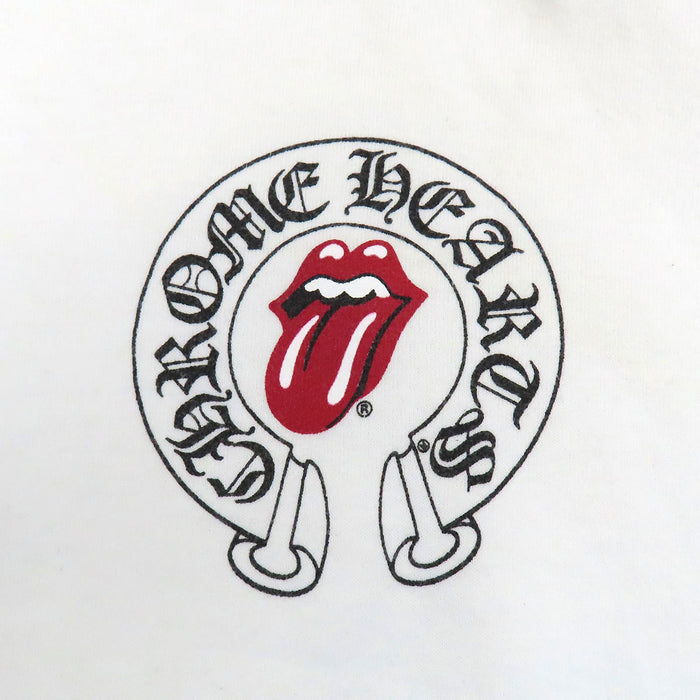 CHROME HEARTS 
CH FERRATURA LOGO LATERALE ROLLING STONES FELPA INTERNA IN COTONE 
STAMPA LIP AND TONGUE FELPA CON CAPPUCCIO
