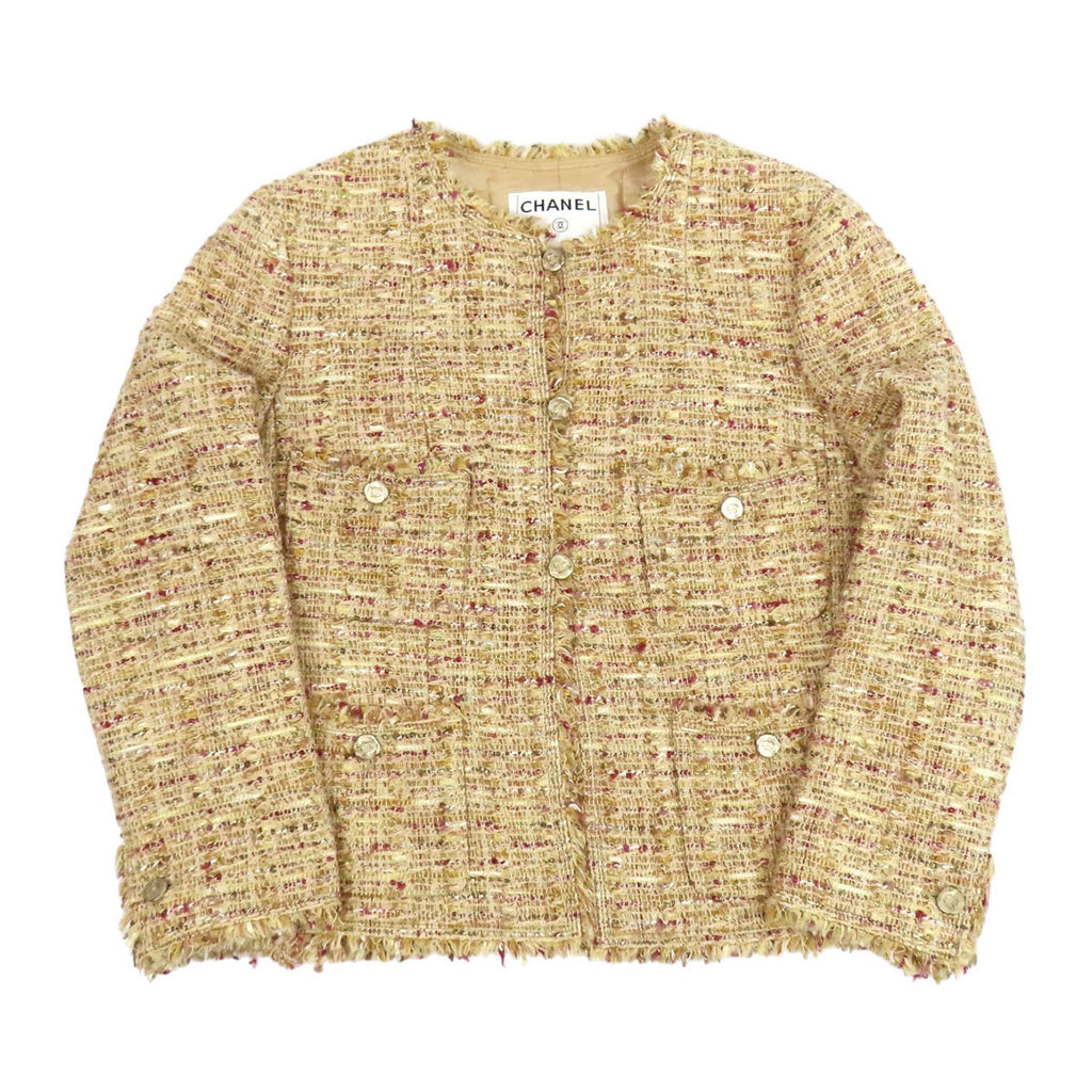 CHANEL COCO CC ココボタン フリンジ 06P ココマーク ツイード ノー