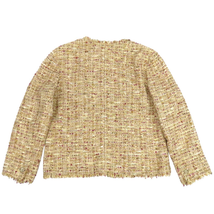 CHANEL  
COCO CC Coco Button Fringe 06P  
Coco Mark Tweed Collarless Jacket