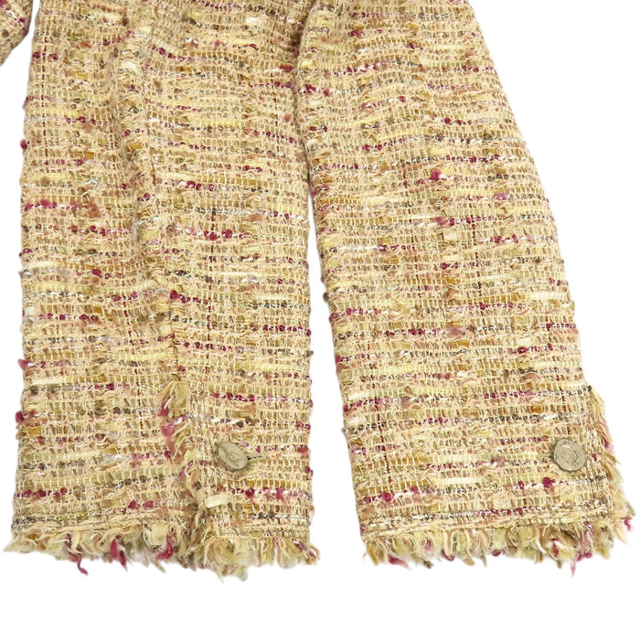 CHANEL  
COCO CC Coco Button Fringe 06P  
Coco Mark Tweed Collarless Jacket