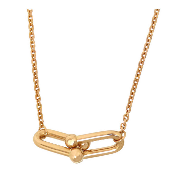 TIFFANY&Co. 
Collana Hardware Doppio Anello Piccola