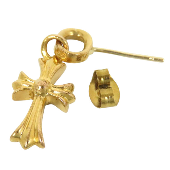 CHROME HEARTS 
CH クロス BBY F PPRCHN P D パヴェ 片耳用 イエローゴールド 2004年刻印 
ベイビーファット PAVE ダイヤ ピアス 22K