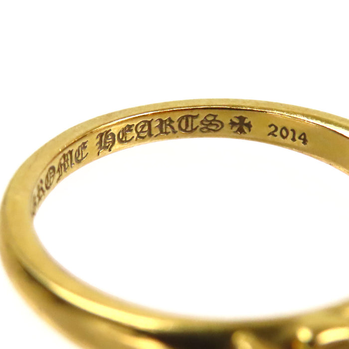 CHROME HEARTS 
CH 22K BABY CLASSIC FLORAL CROSS RING PAVE DIAMOND 2014刻印 
ベイビー クラシック フローラルクロス リング パヴェ ダイヤ 22K