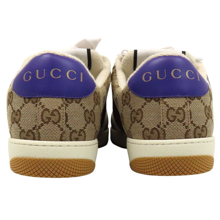 GUCCI 
GG柄 キャンバス レザー シェリーライン 
スクリーナー スニーカー 
シェリーライン