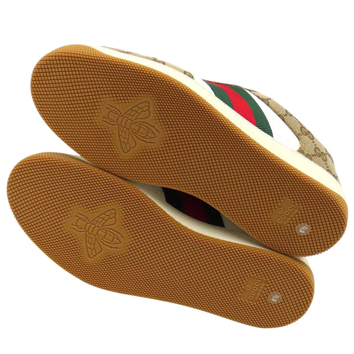 GUCCI 
GG柄 キャンバス レザー シェリーライン 
スクリーナー スニーカー 
シェリーライン