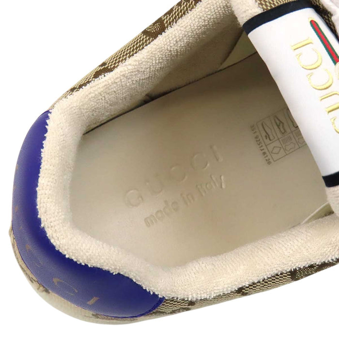 GUCCI 
GG柄 キャンバス レザー シェリーライン 
スクリーナー スニーカー 
シェリーライン