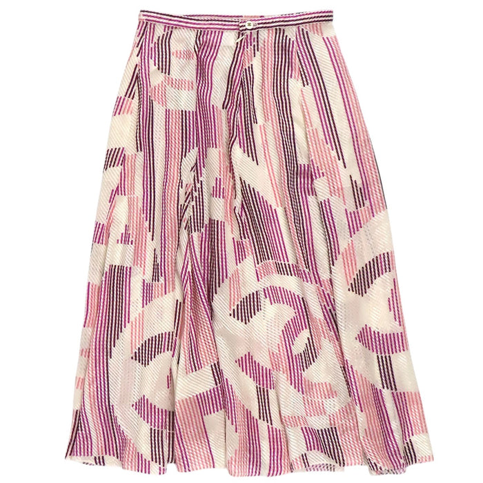 CHANEL COCO CC Coco Button Coco Mark Velour See-Through Skirt