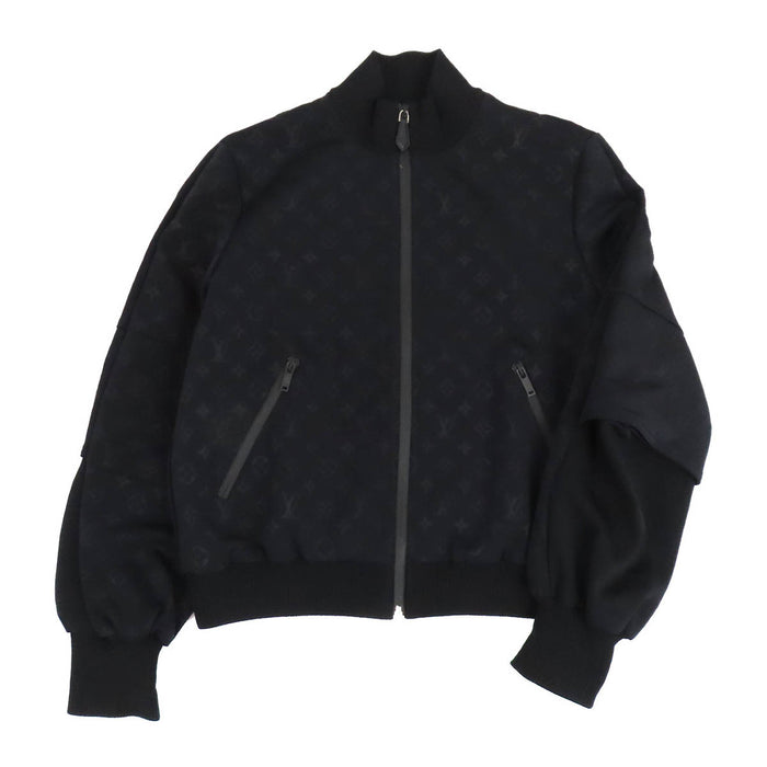 LOUIS VUITTON 
LV High-Neck Ribbed 
Embossed Monogram Zip-Up Jacket