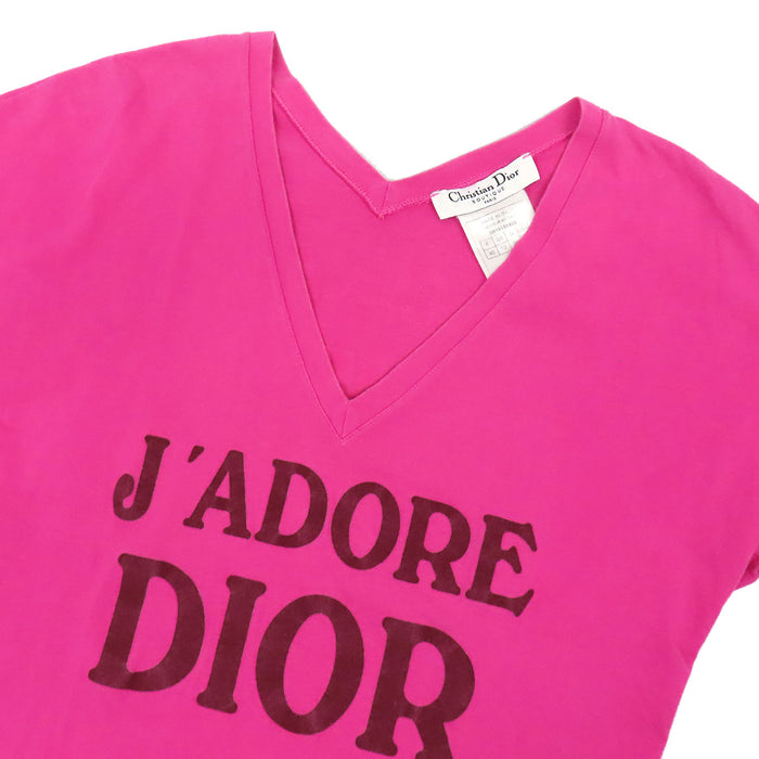 Dior 
CD WORLD CHAMPION 1947 Cotone periodo Galliano Maglia a maniche corte con scollo a V 
J'ADORE T-shirt a maniche corte