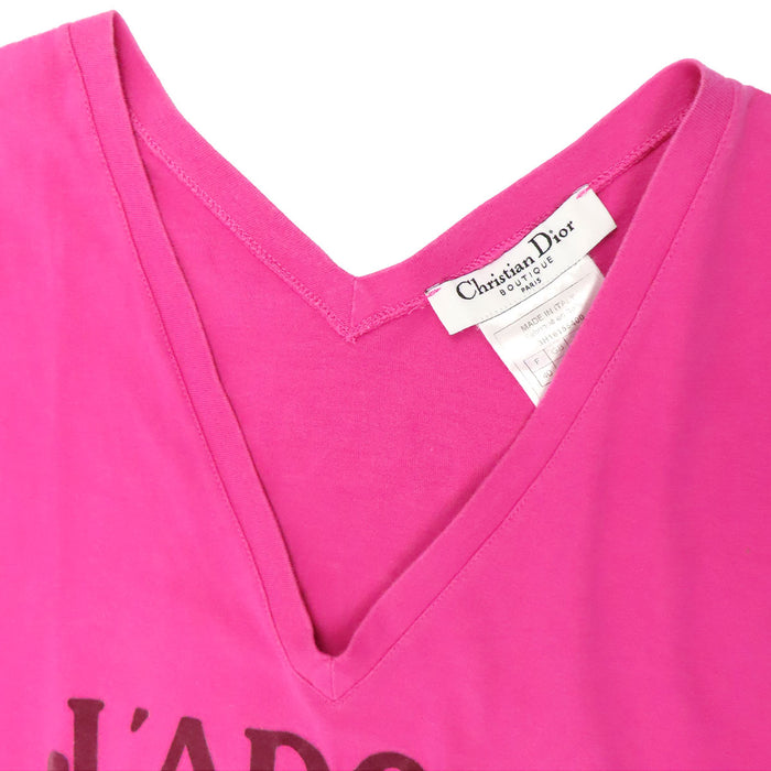 Dior 
CD WORLD CHAMPION 1947 Cotone periodo Galliano Maglia a maniche corte con scollo a V 
J'ADORE T-shirt a maniche corte