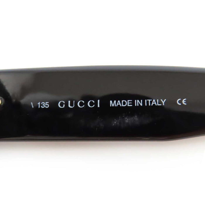 GUCCI 
アイウェア スクエア シルバーカラーメタル 
ロゴ テンプル サングラス