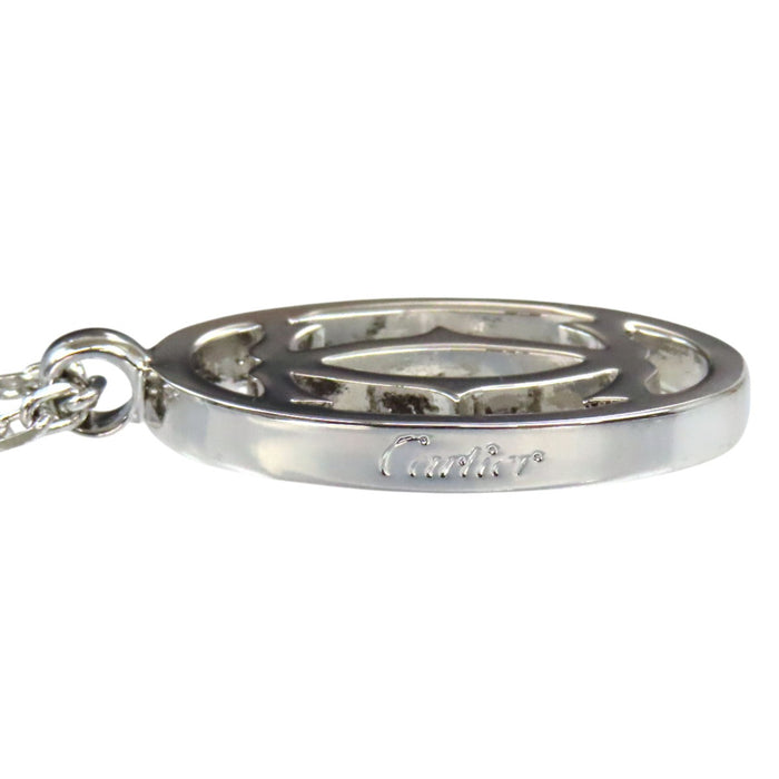CARTIER 
シルバーカラーメタル 
2C ロゴ ネックレス