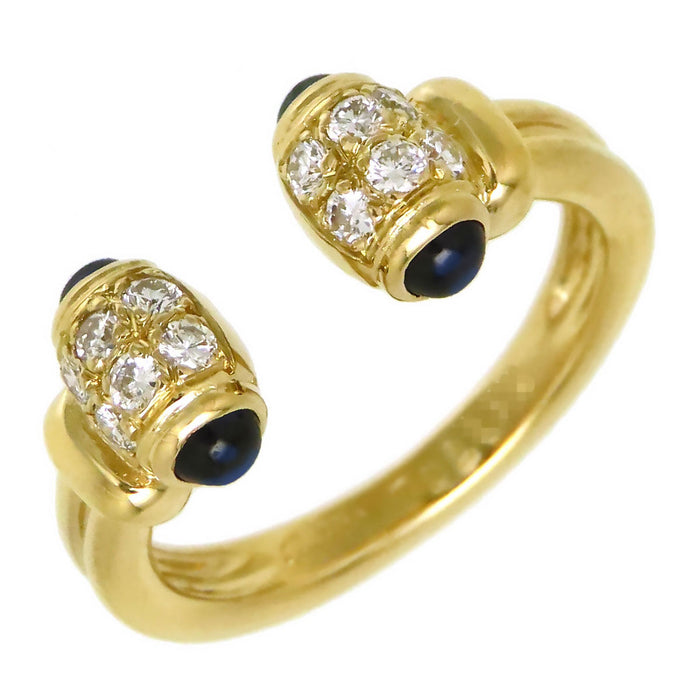 CARTIER 
Anello con zaffiro e diamanti