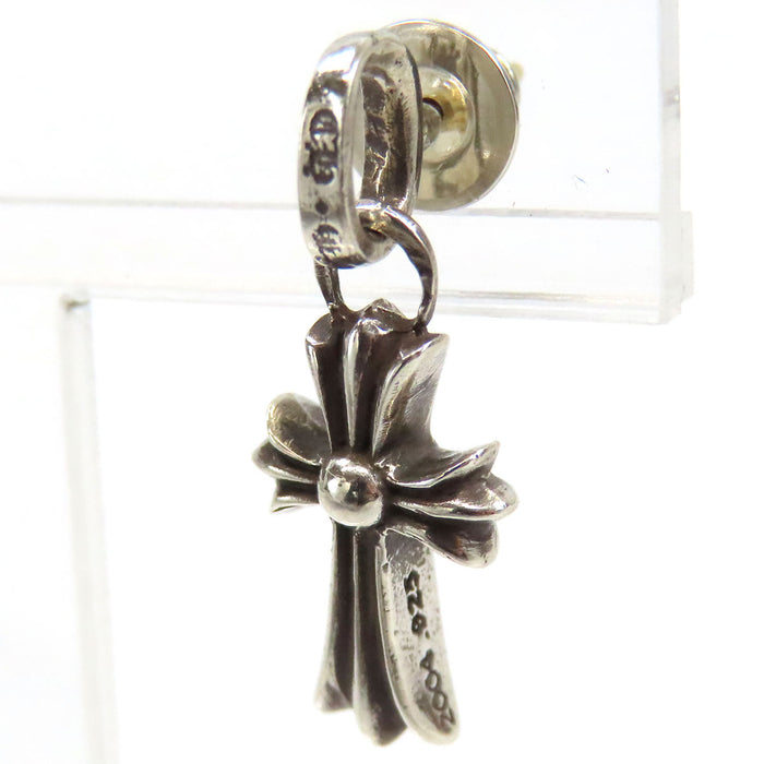 CHROME HEARTS 
十字耳環/PC CH 十字 BABY FAT 2004刻印 銀色 
嬰兒肥 滴墜 耳環