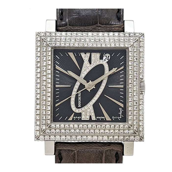 Boucheron  
Carré Bézel Diamant Automatique  
Avec boîte et certificat