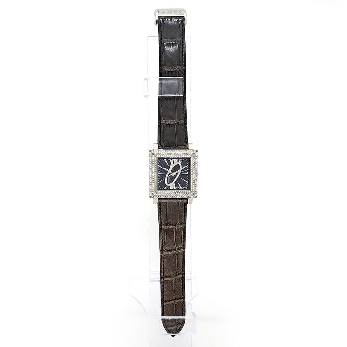 Boucheron  
Carré Bézel Diamant Automatique  
Avec boîte et certificat