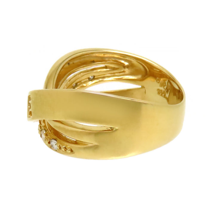 CELINE 
Bague croix logo diamant
