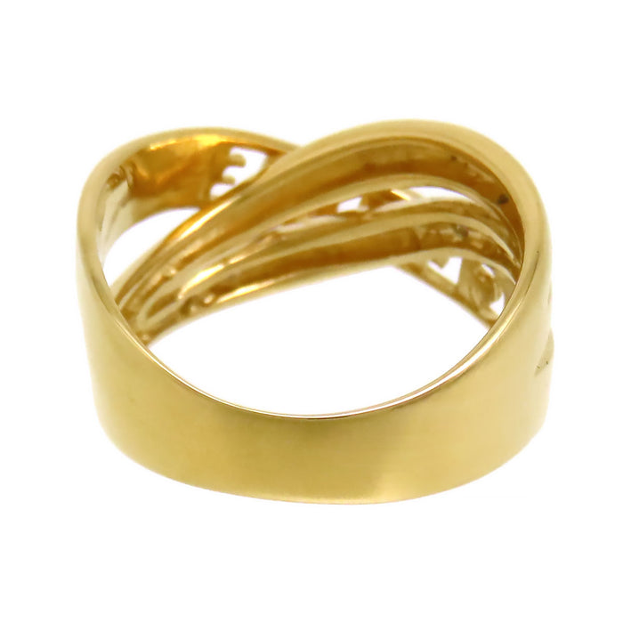 CELINE 
Bague croix logo diamant