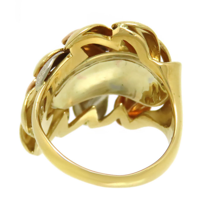 Treasure Three Gold Leaf Ring