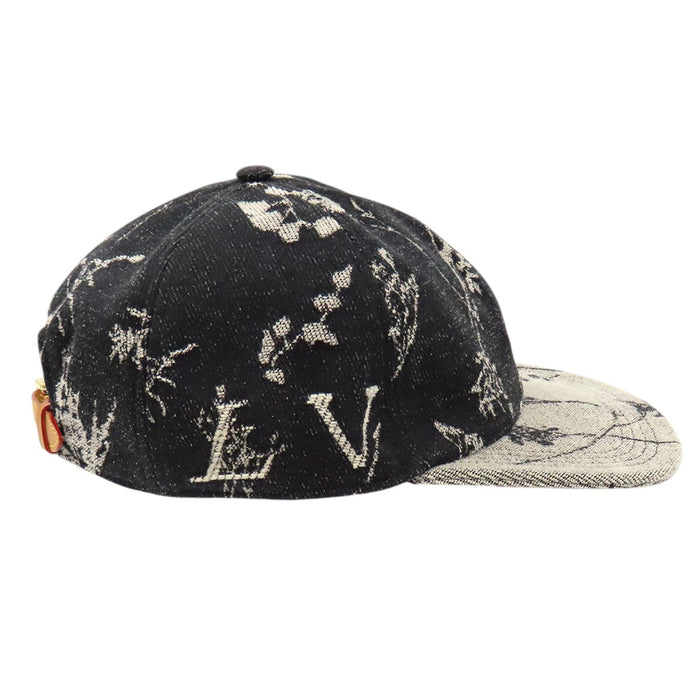 LOUIS VUITTON 
LV ロゴ コットン ゴールドカラー金具 
キャスケット イージーフィット フラワー キャップ