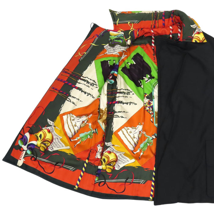 HERMES 
ベニスのカーニバル シルク 中綿 
LE CARNAVAL DE VENI リバーシブル 中綿ジャケット