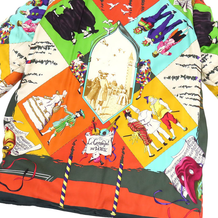 HERMES 
ベニスのカーニバル シルク 中綿 
LE CARNAVAL DE VENI リバーシブル 中綿ジャケット